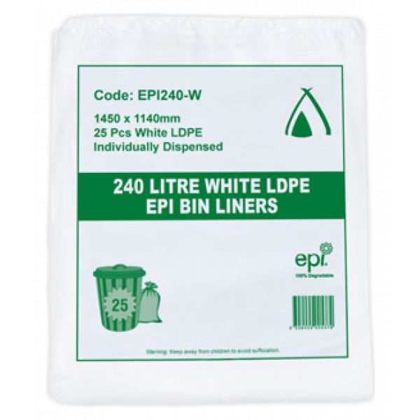 240L EPI LDPE BAGS SCS