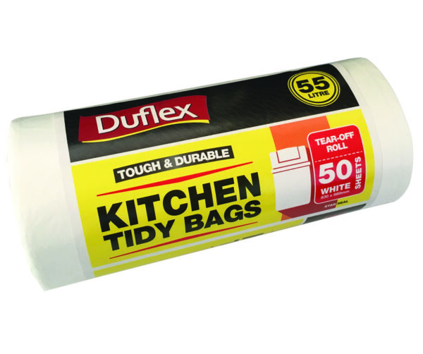 OFFICE & KITCHEN TIDY LINERS 55L (WHITE)-SYDNEY CLEANING SUPPLIES