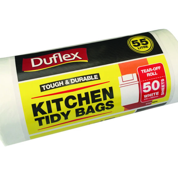 OFFICE & KITCHEN TIDY LINERS 55L (WHITE)-SYDNEY CLEANING SUPPLIES