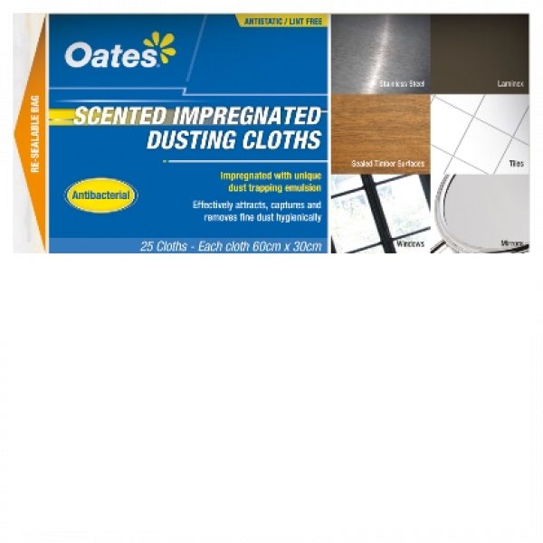 OATES SCENTED IMPREGNATED DUSTING CLOTHS (25PACK)-SYDNEYCLEANINGSUPPLIES